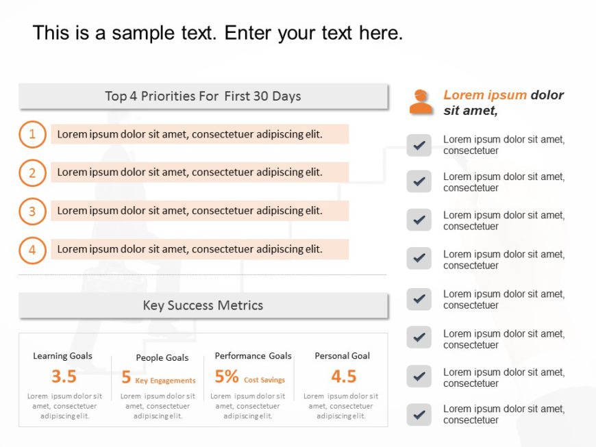 Animated 30 60 90 day plan for New Manager 4 PowerPoint Template