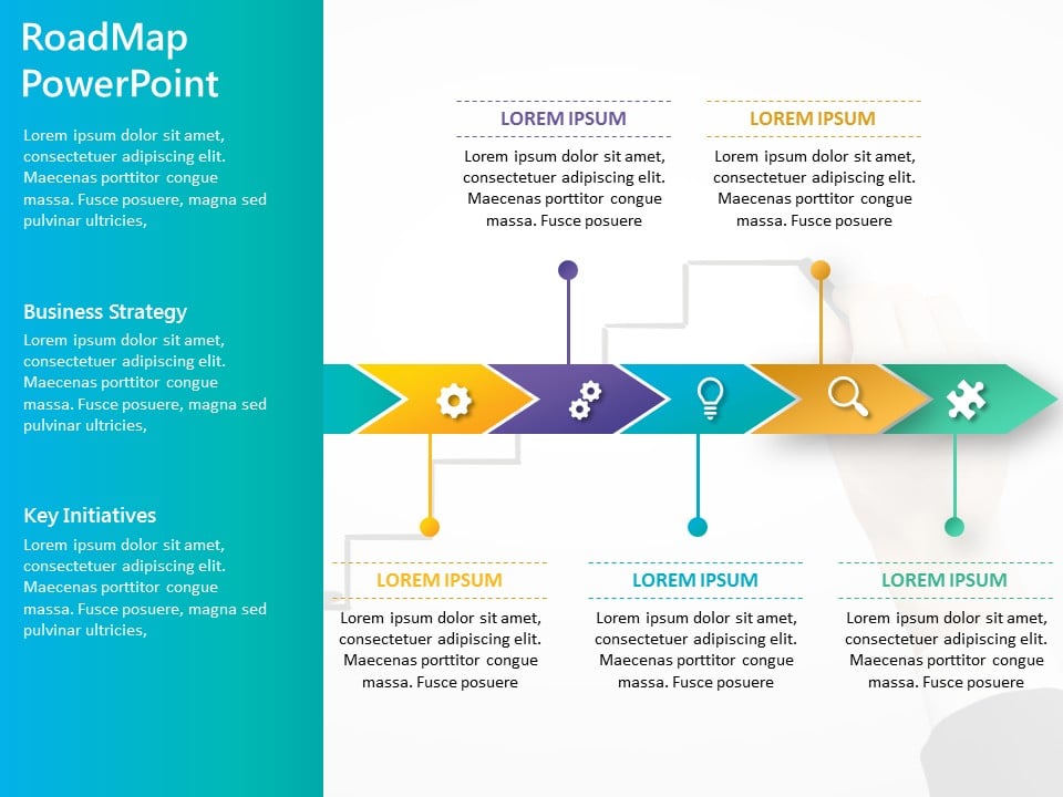 Animated Business Roadmap 13 PowerPoint Template