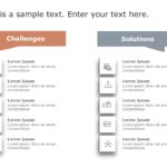 Animated Challenges and Solutions List PowerPoint Template & Google Slides Theme