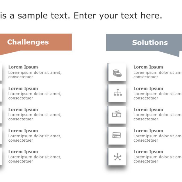 Challenges and Solutions List PowerPoint Template