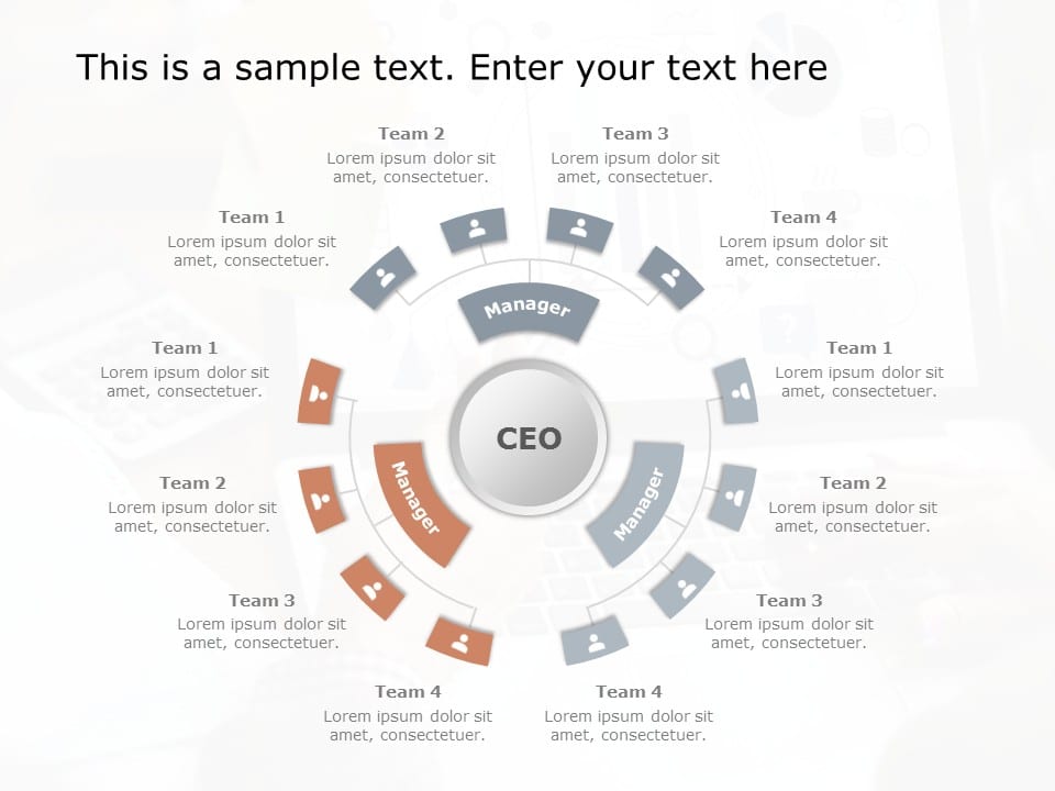 Animated Circular Organization Structure PowerPoint Template