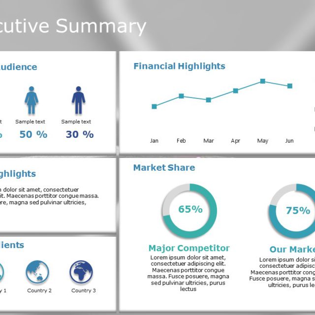 Animated Executive Summary 60 PowerPoint Template