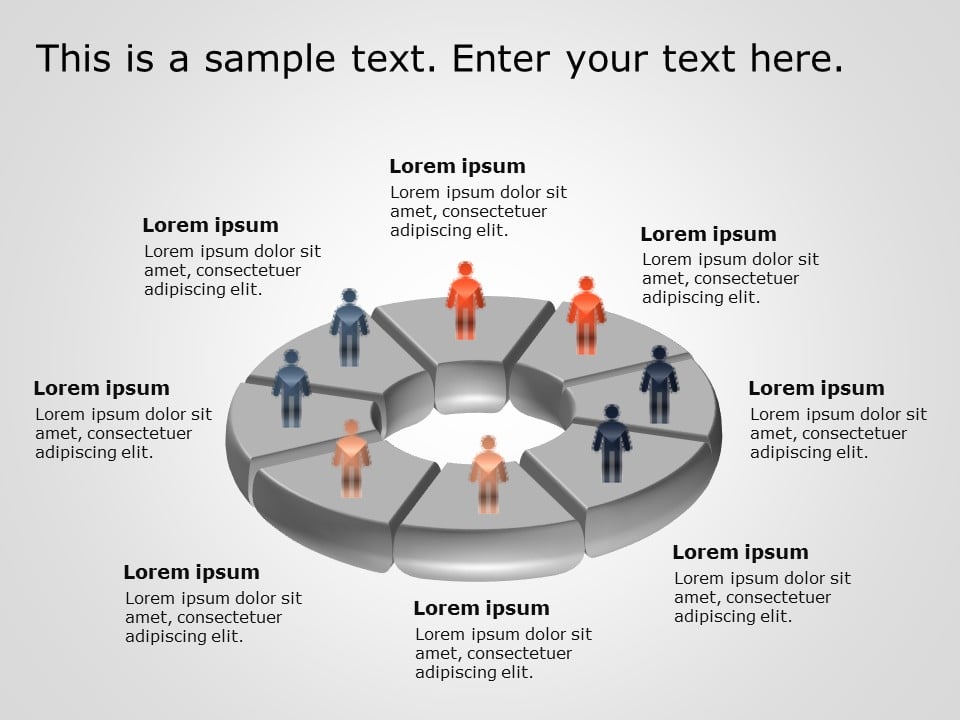 Animated 3D Circular Team Structure Diagram in Gray and Orange Slide ...