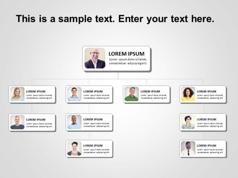 Animated Org Chart 13 PowerPoint Template