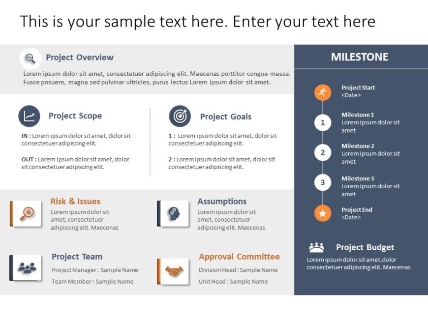 Animated Project Charter Brief PowerPoint Template