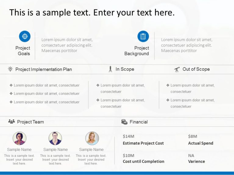 Animated Project Scope Summary PowerPoint Template & Google Slides Theme