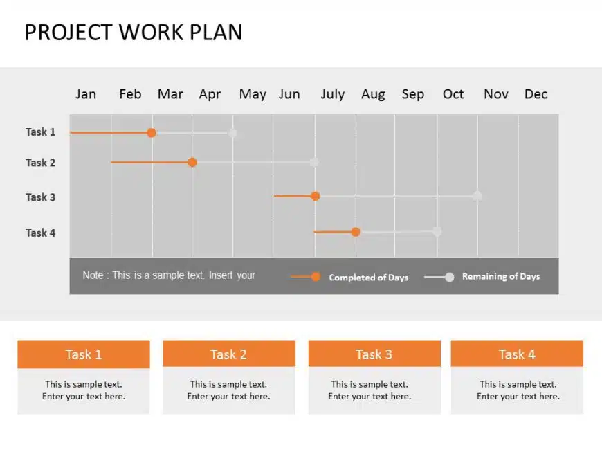 Animated Project Work Plan Gantt Chart PowerPoint Template