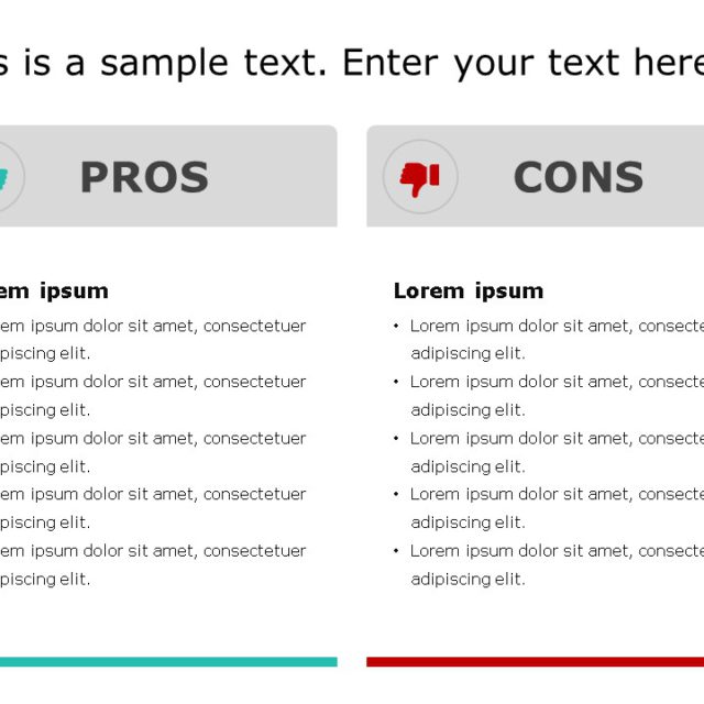 Animated Pros And Cons 9 PowerPoint Template