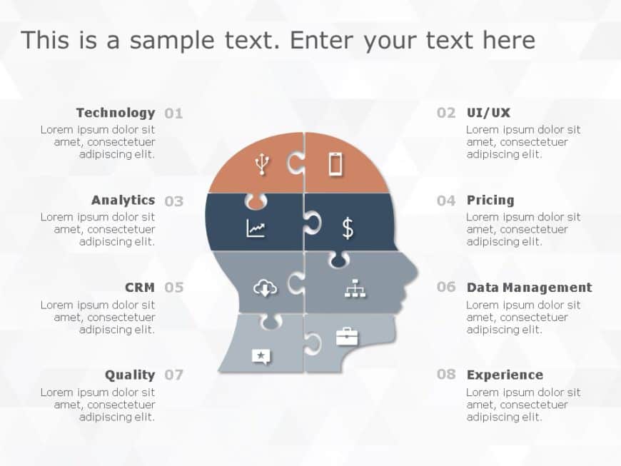 Animated Puzzle Diagram 14 PowerPoint Template