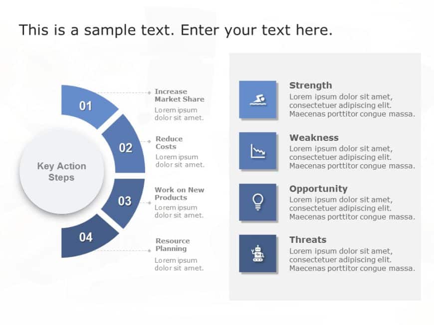 Animated SWOT Analysis Detailed PowerPoint Template