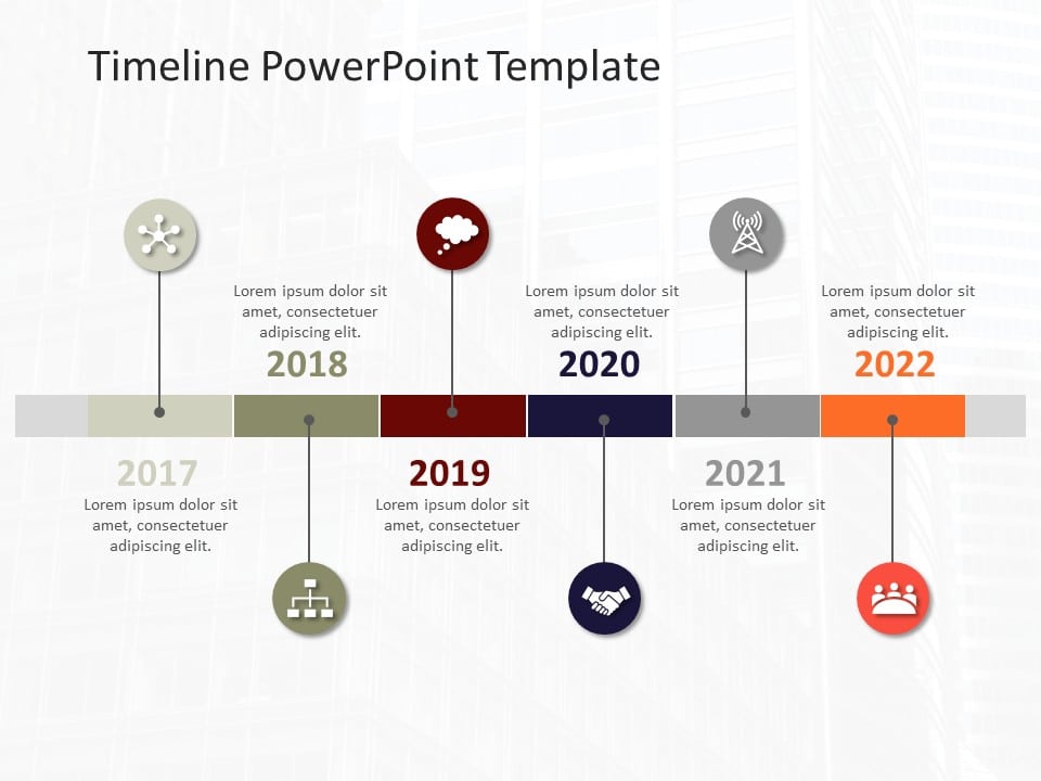 Animated Timeline 54 PowerPoint Template