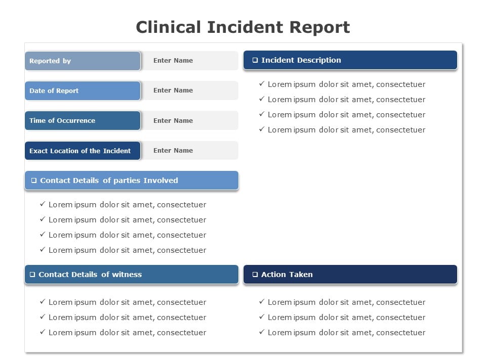 Clinical Incident Report 05 PowerPoint Template