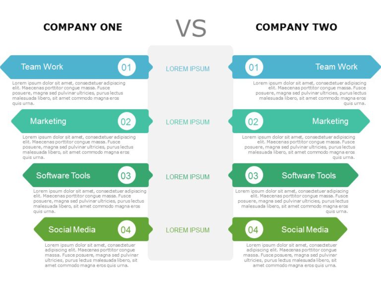 Company Comparison Chart PowerPoint Template & Google Slides Theme