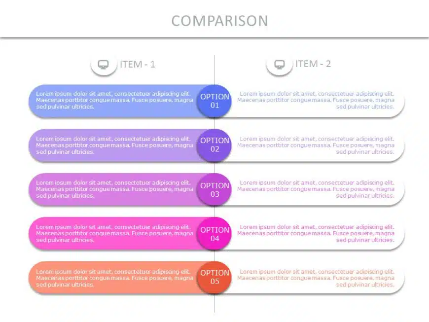 Comparison Slide 01 PowerPoint Template