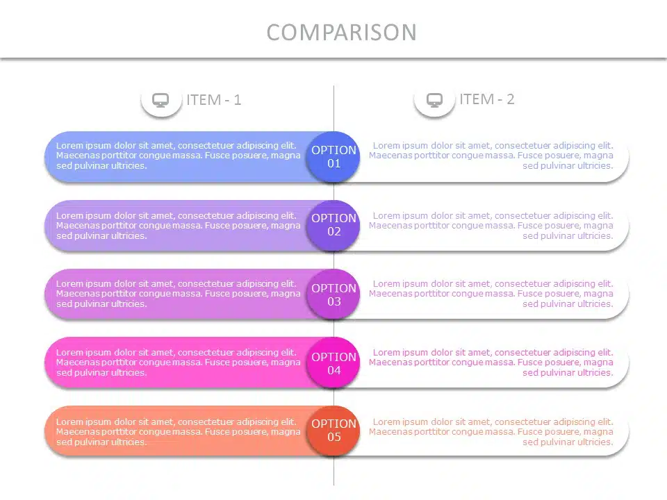 Comparison Slide 01 PowerPoint Template & Google Slides Theme