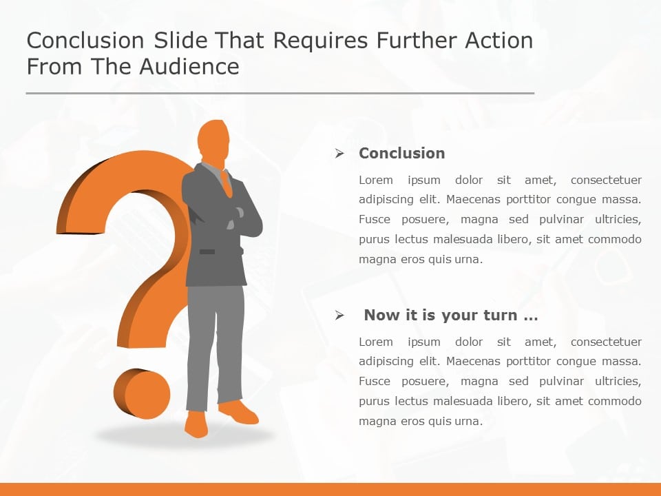 Conclusion Slide With Question Prompt PowerPoint Template & Google Slides Theme