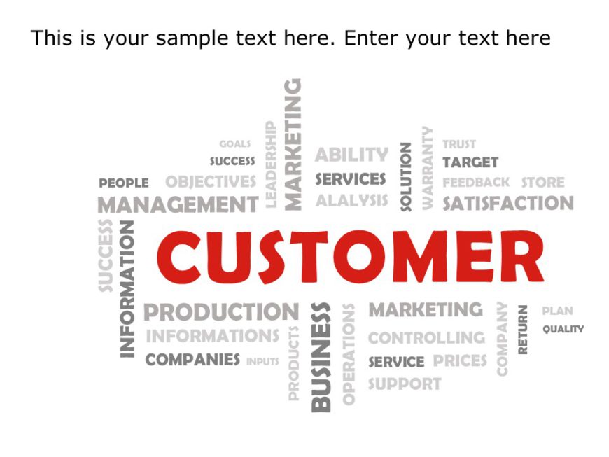 Customer Word Cluster PowerPoint Template
