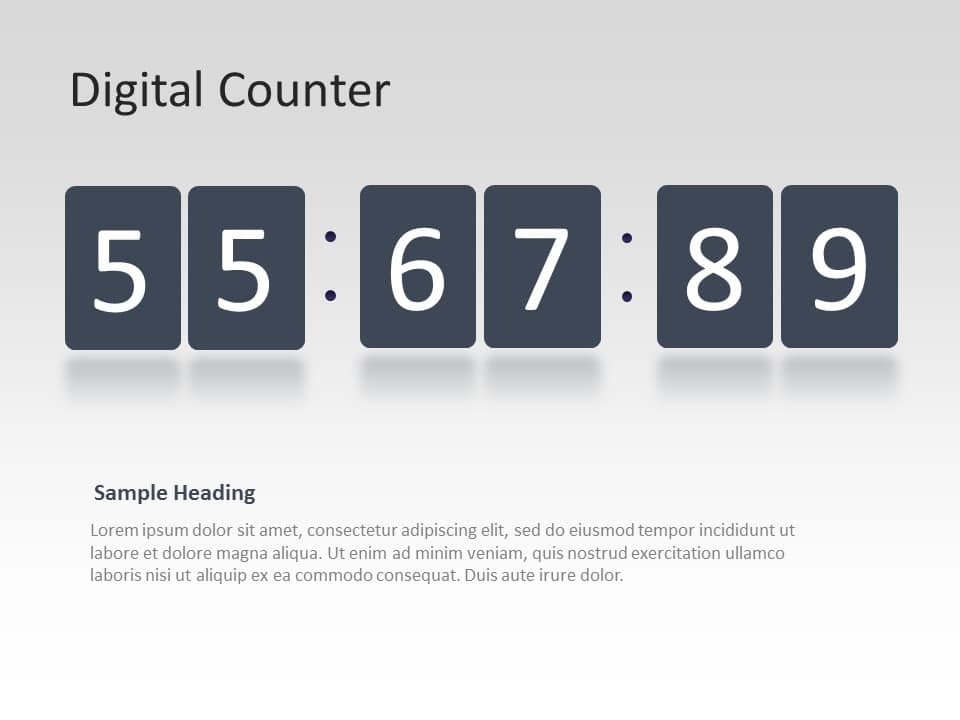 Digital Counter PowerPoint Template