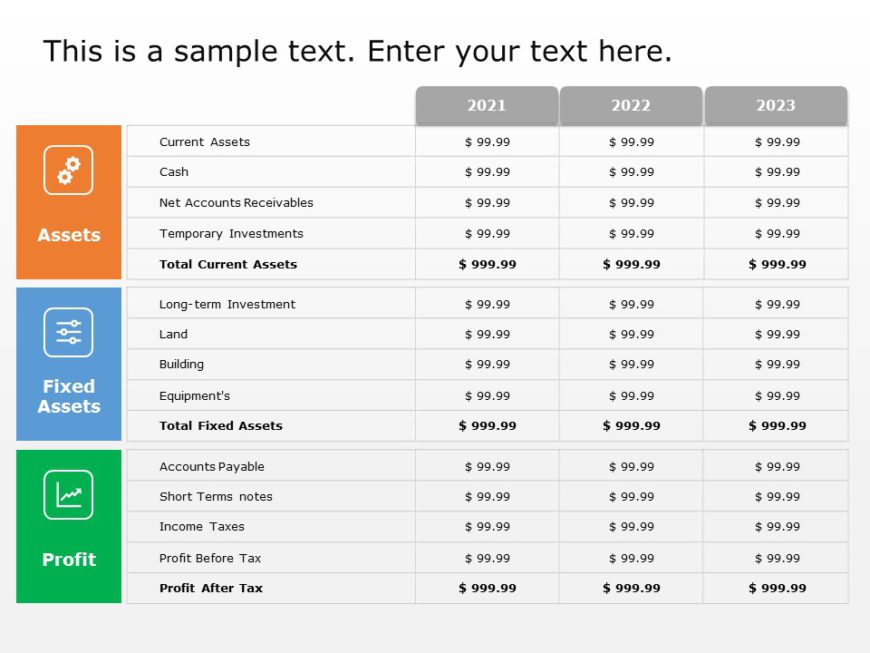 Financial Statement 03 PowerPoint Template