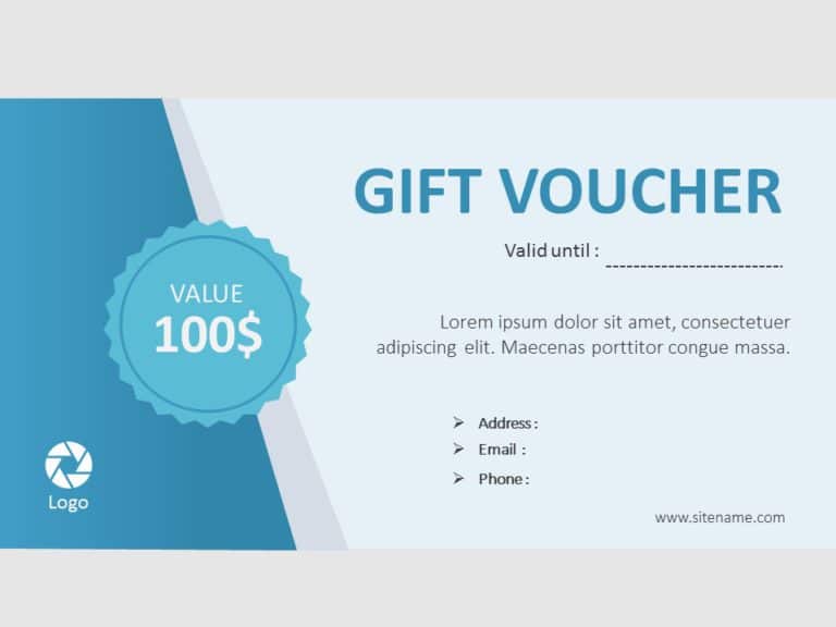 Gift Voucher 01 PowerPoint Template & Google Slides Theme
