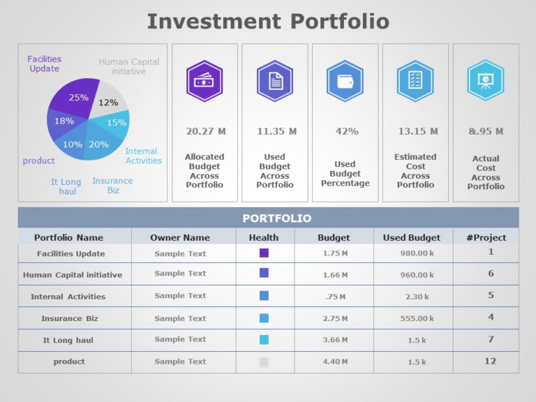 Investment Portfolio PowerPoint Template 07 & Google Slides Theme