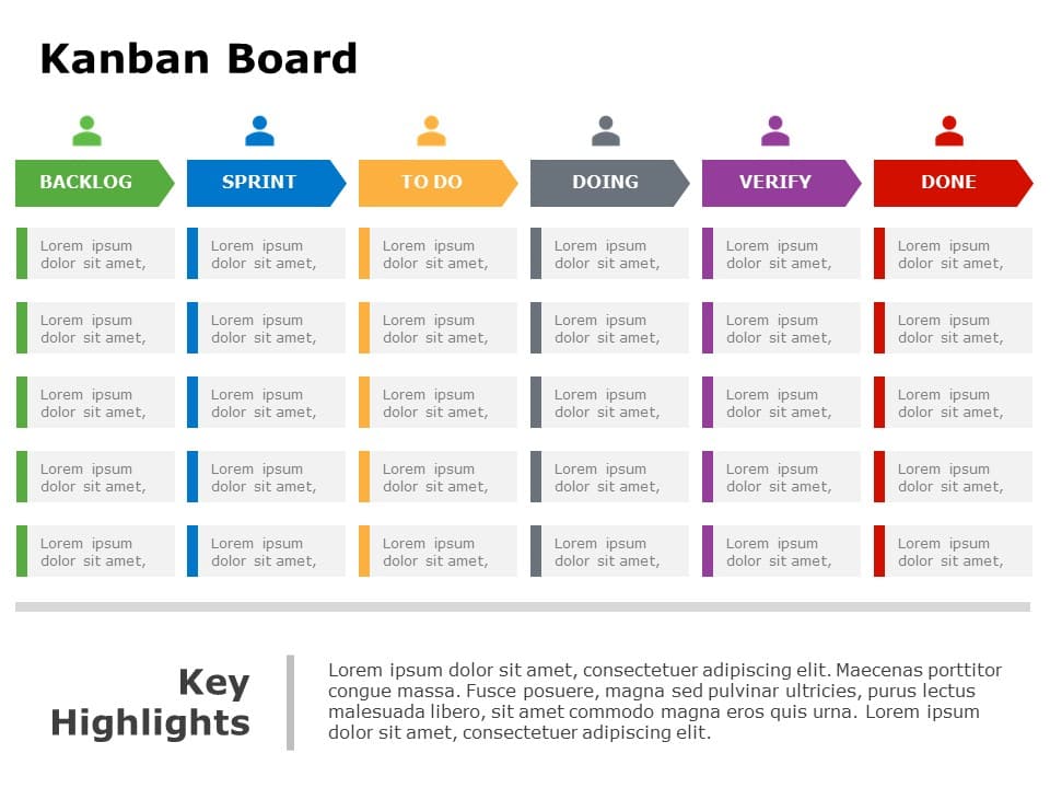 Kanban Board 01 PowerPoint Template & Google Slides Theme