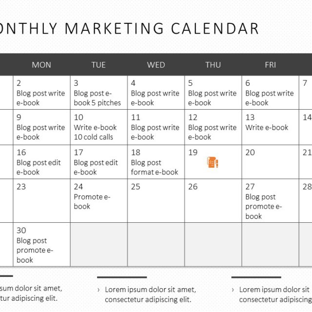 Marketing Calendar 06 PowerPoint Template SlideUpLift