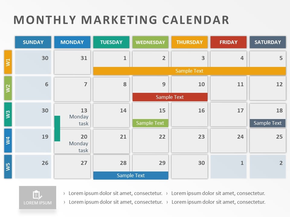 Marketing Calendar 02 PowerPoint Template & Google Slides Theme