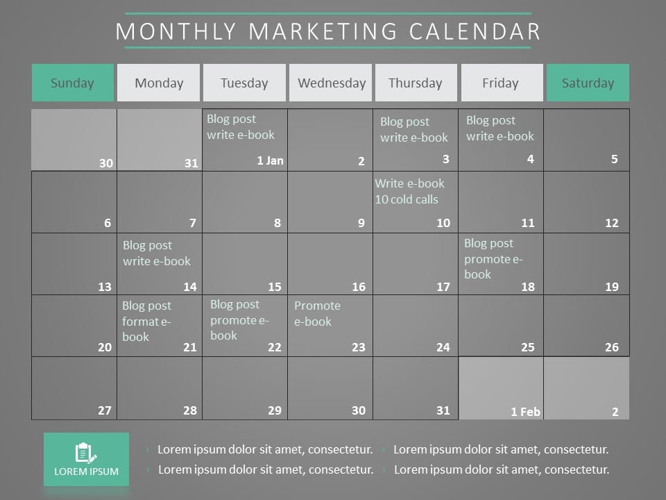Marketing Calendar 07 PowerPoint Template & Google Slides Theme