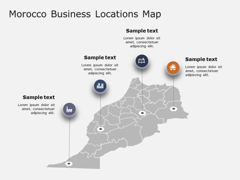Morocco Map Locations PowerPoint Template