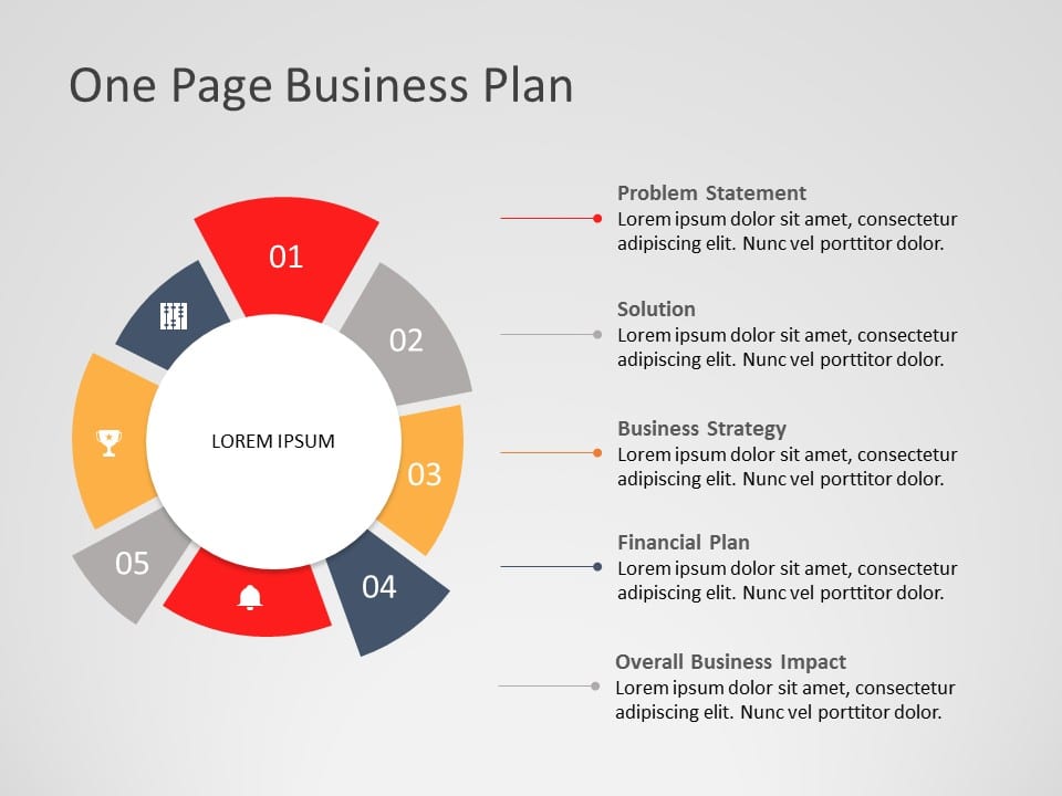 one page business plan powerpoint template