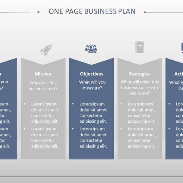 One Page Business Plan 03 PowerPoint Template