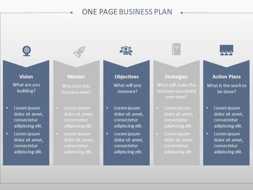 One Page Business Plan 02 PowerPoint Template