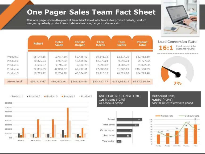 One Page Fact Sheet Template