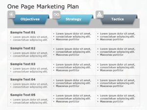 One Page Marketing Plan 03 PowerPoint Template | SlideUpLift