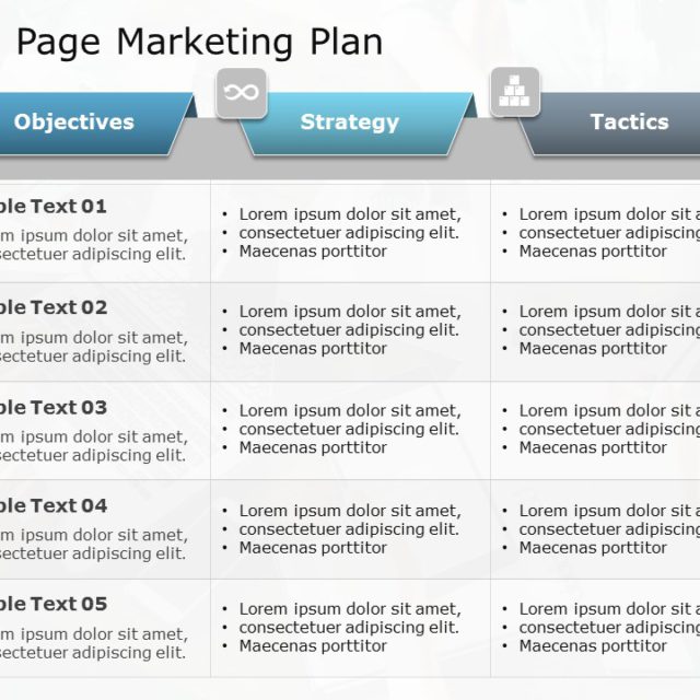 One Page Marketing Plan 03 PowerPoint Template