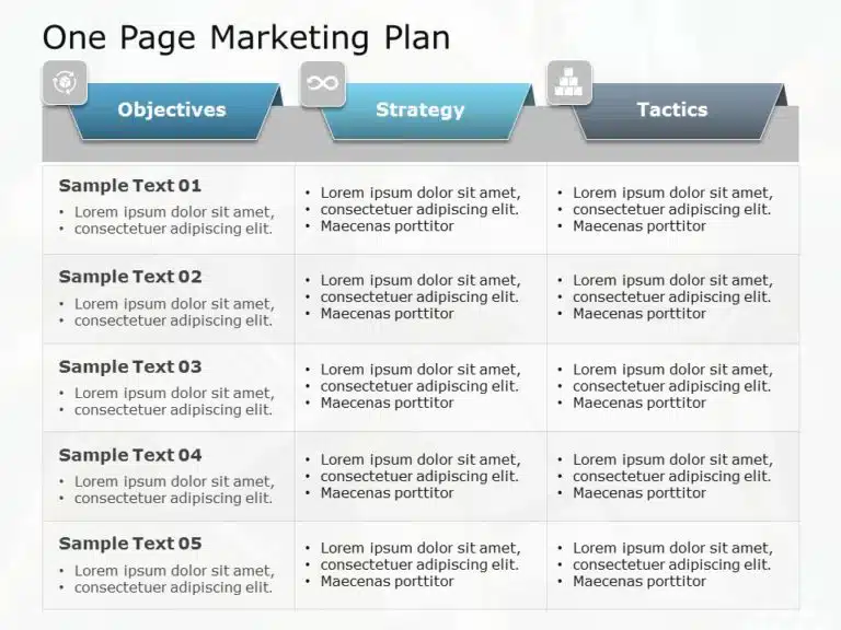 One Page Marketing Plan PowerPoint Template 01 & Google Slides Theme