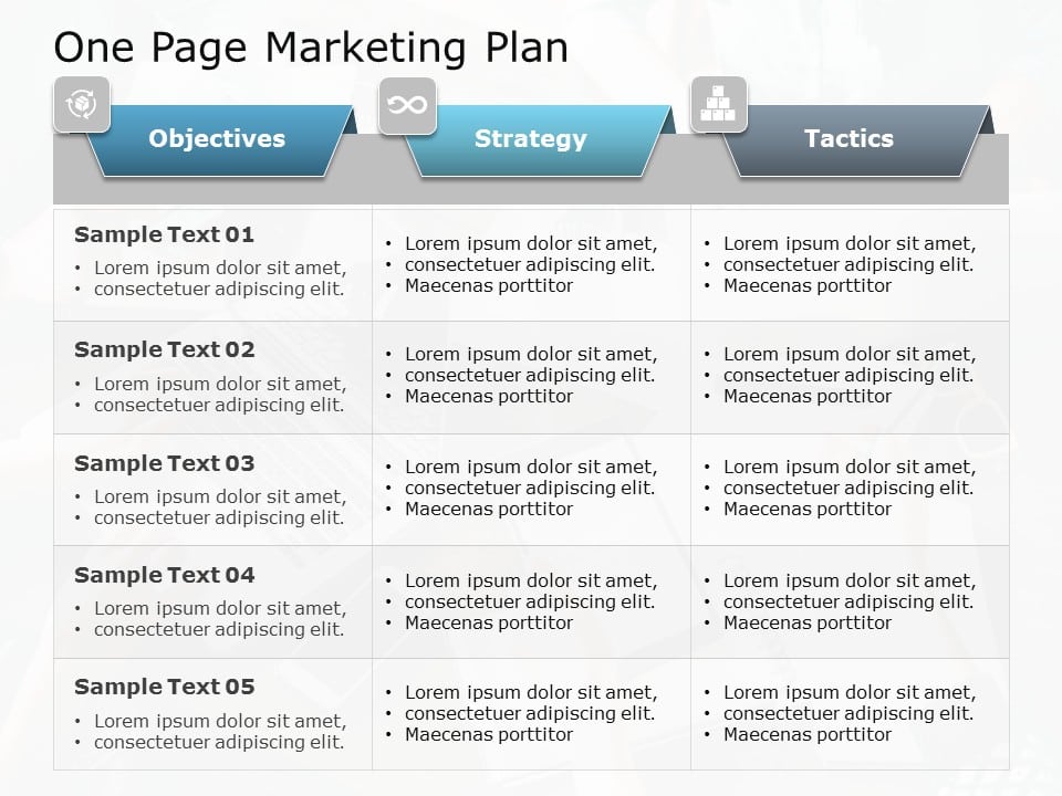 One Page Marketing Plan 01 PowerPoint Template & Google Slides Theme