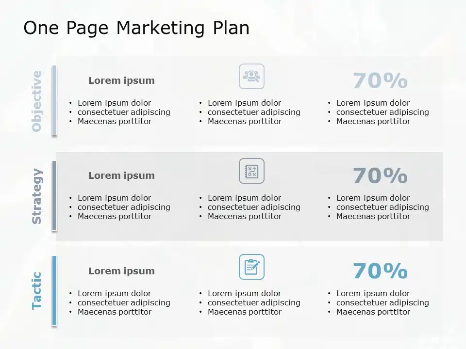 One Page Marketing Plan PowerPoint Template 02 & Google Slides Theme