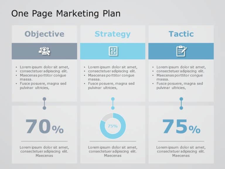 One Page Marketing Plan PowerPoint Template 03 & Google Slides Theme