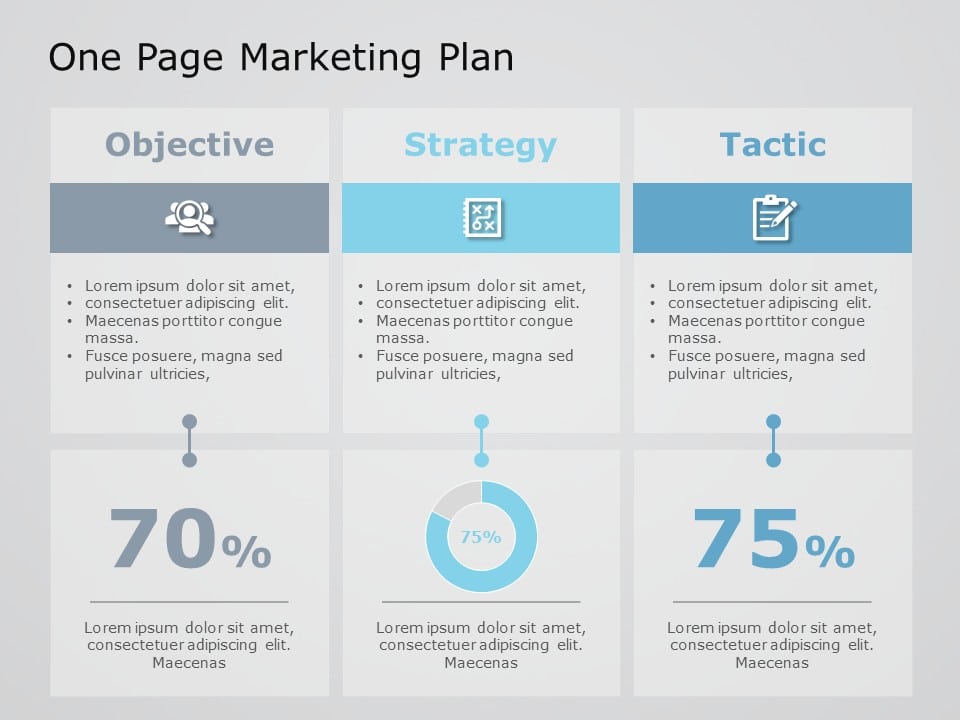 One Page Marketing Plan 03 PowerPoint Template & Google Slides Theme