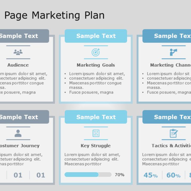 One Page Marketing Plan 05 PowerPoint Template