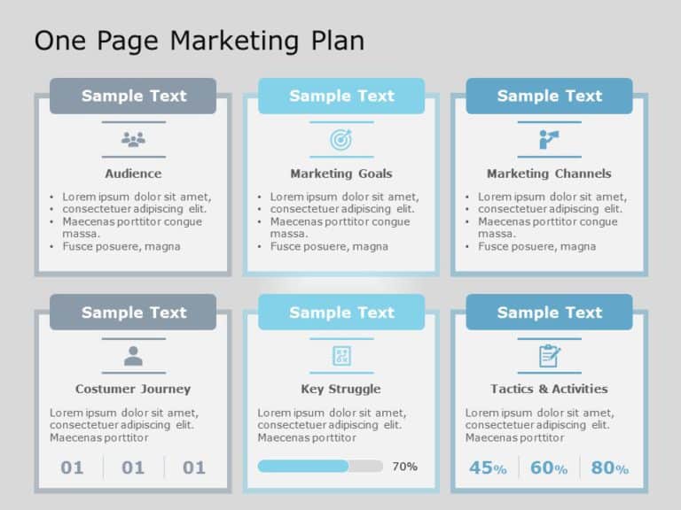 One Pager Marketing Strategy PowerPoint Template