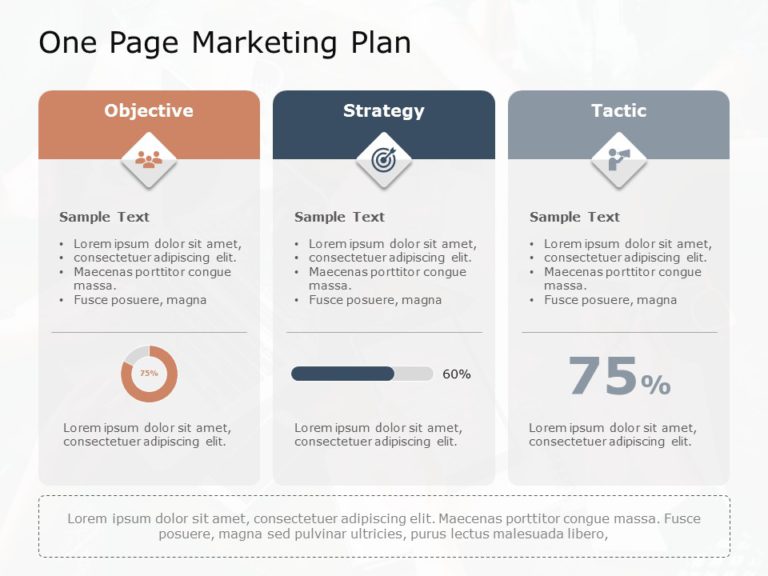 One Page Marketing Plan 06 PowerPoint Template & Google Slides Theme