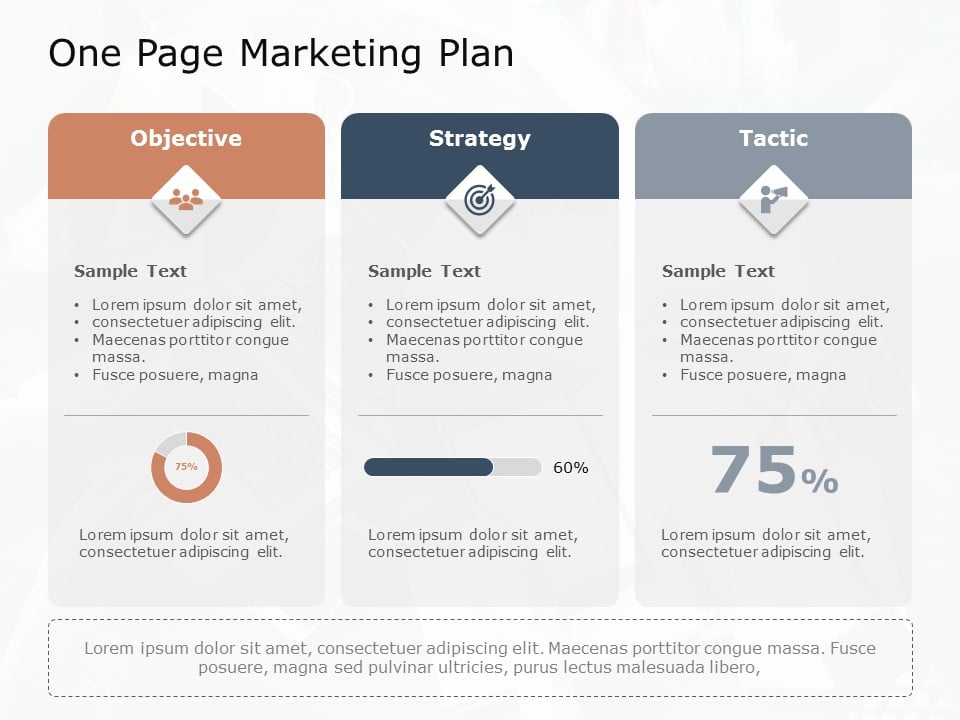 One Page Marketing Plan 06 PowerPoint Template