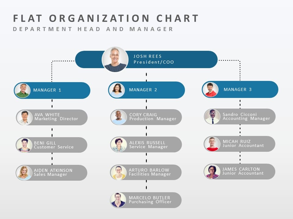 org chart in PowerPoint Template