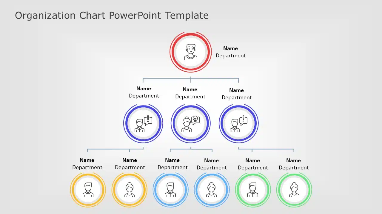 organization chart 03 PowerPoint Template & Google Slides Theme