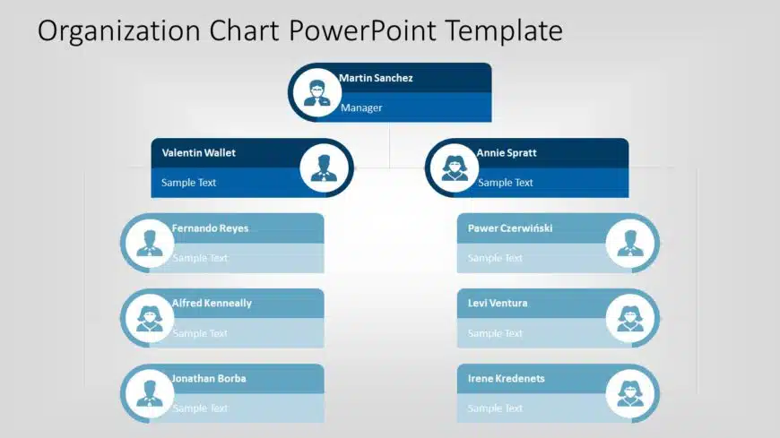 organization chart 06 PowerPoint Template