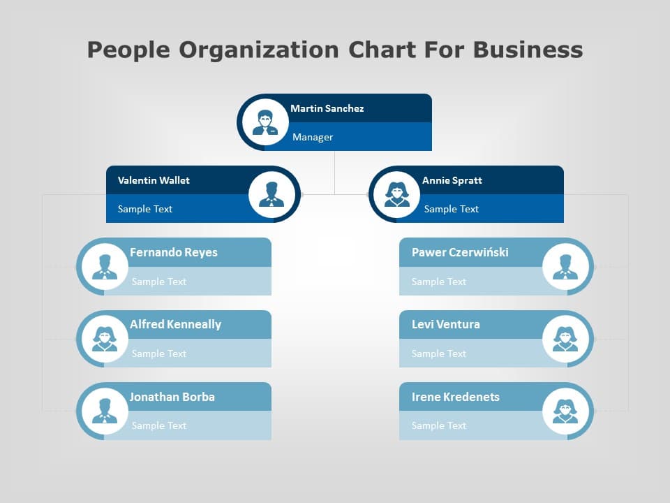 organization chart 06 PowerPoint Template