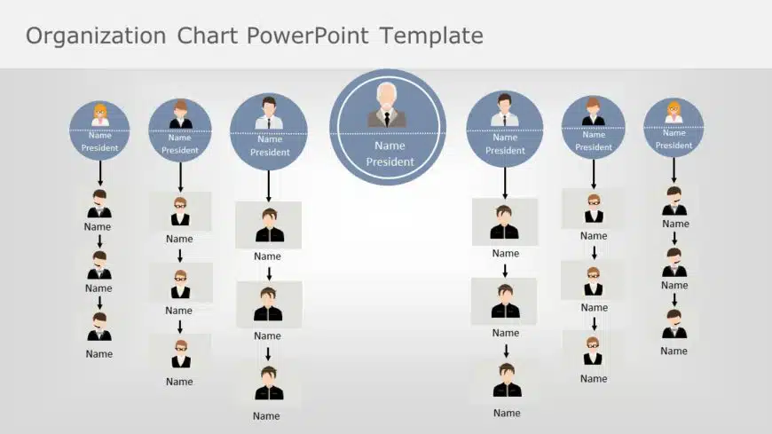 organization chart 08 PowerPoint Template